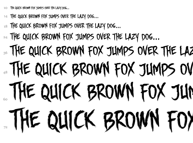 DHF Story Brush font waterfall